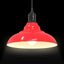 pendellampe højdejusterbar E27 Ø 31 cm metal glans rød