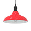 pendellampe højdejusterbar E27 Ø 31 cm metal glans rød