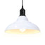 pendellampe højdejusterbar E27 Ø 31 cm metal glans hvid