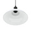 pendellampe højdejusterbar E27 Ø 31 cm metal glans hvid