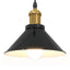 pendellampe højdejusterbar E27 Ø 22 cm metal glans sort