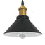 pendellampe højdejusterbar E27 Ø 22 cm metal glans sort
