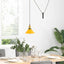 pendellampe højdejusterbar E27 Ø 22 cm metal glans gul