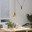 pendellampe højdejusterbar E27 Ø 22 cm metal glans gul