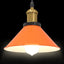 pendellampe højdejusterbar E27 Ø 22 cm metal glans orange
