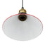 pendellampe højdejusterbar E27 Ø 22 cm metal glans rød
