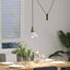 pendellampe højdejusterbar E27 Ø 22 cm metal glans hvid