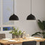 pendellamper 2 stk højdejusterbar E27 Ø 30 cm metal sort