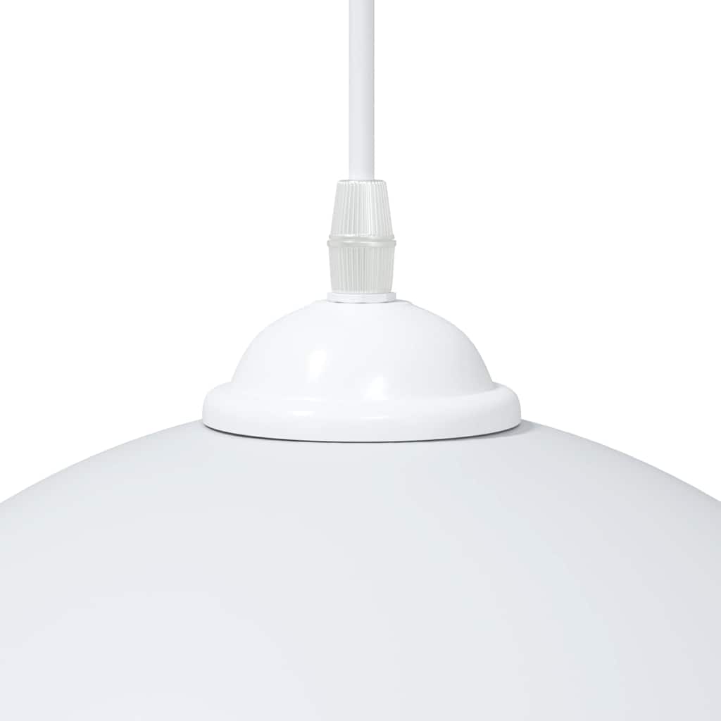 pendellamper 2 stk højdejusterbar E27 Ø 30 cm metal hvid