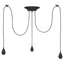 pendellampe med 3 lampeholdere E27 metal sort