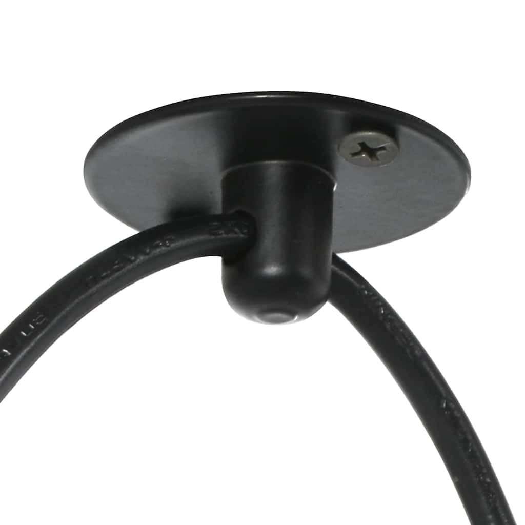 pendellampe med 6 lampeholdere E27 metal sort
