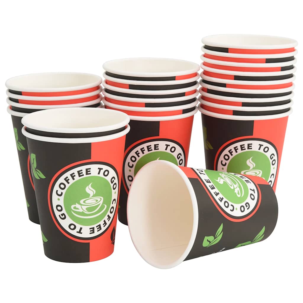 papirkaffekopper 1000 stk. 12oz 300ml rød og sort