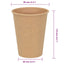 kaffekopper af papir 1000 stk. 12oz 300ml brun