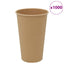 kaffekopper af papir 1000 stk. 16oz 400ml brun