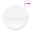 papirkoplåg Ø80 mm 8 oz 1000 stk. hvid plast