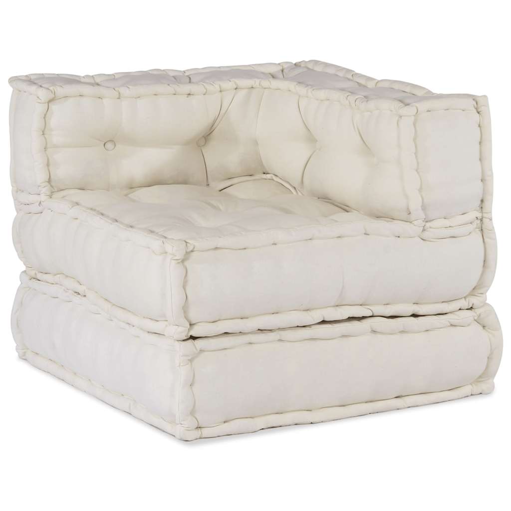 modulær sofaenhed stof 70x70x54 cremefarvet