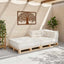 modulær sofaenhed stof 70x70x54 cremefarvet
