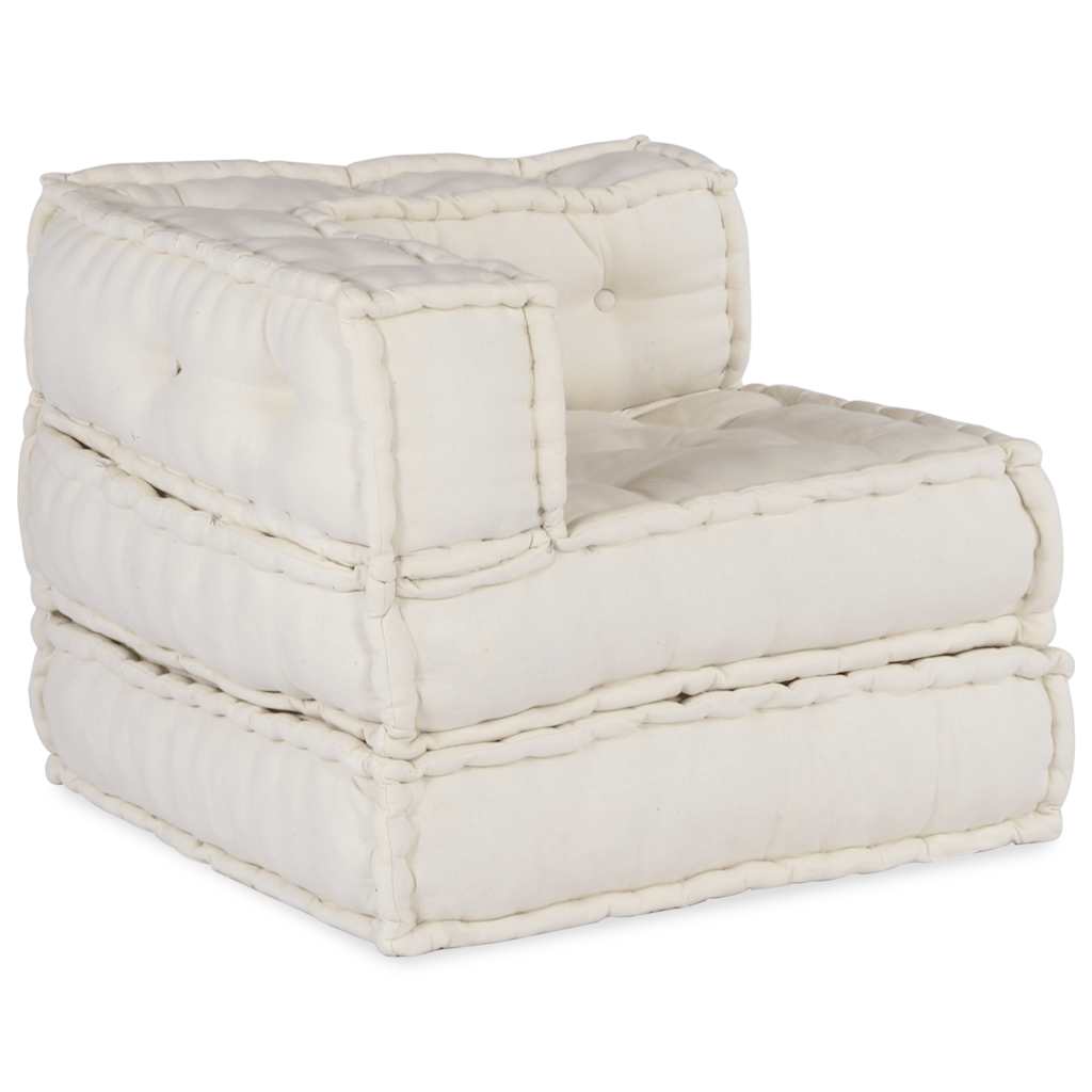 modulær sofaenhed stof 70x70x54 cremefarvet