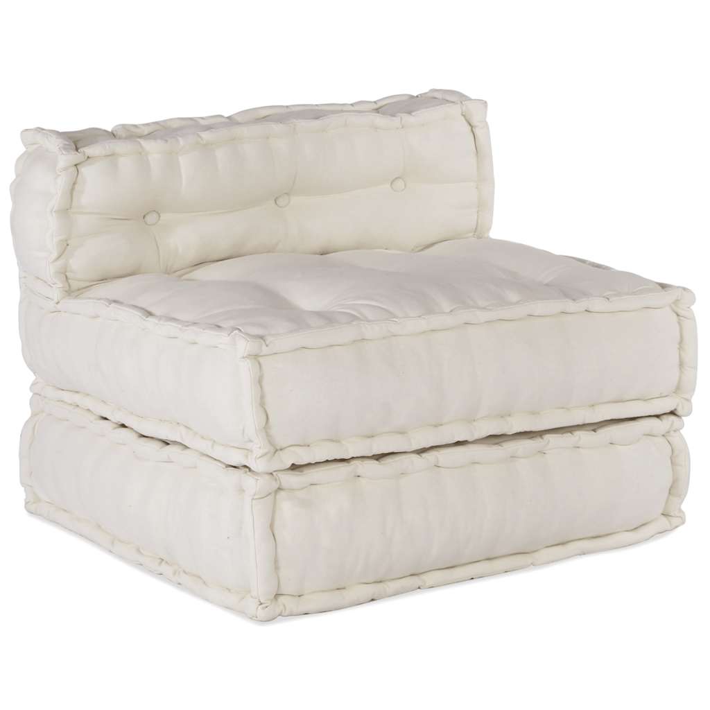 modulær sofaenhed stof 70x70x54 cremefarvet