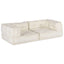 2-personers modulsofa stof 140x70x36 cremefarvet