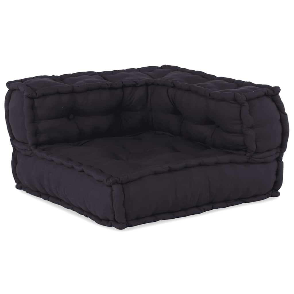 2-personers modulsofa stof 140x70x36 antracitgrå