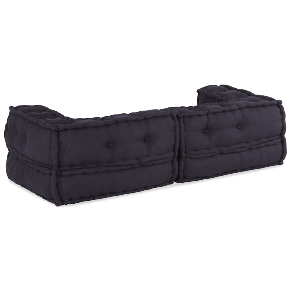 2-personers modulsofa stof 140x70x36 antracitgrå