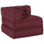 modulær sofaenhed stof 70x70x54 brunrød