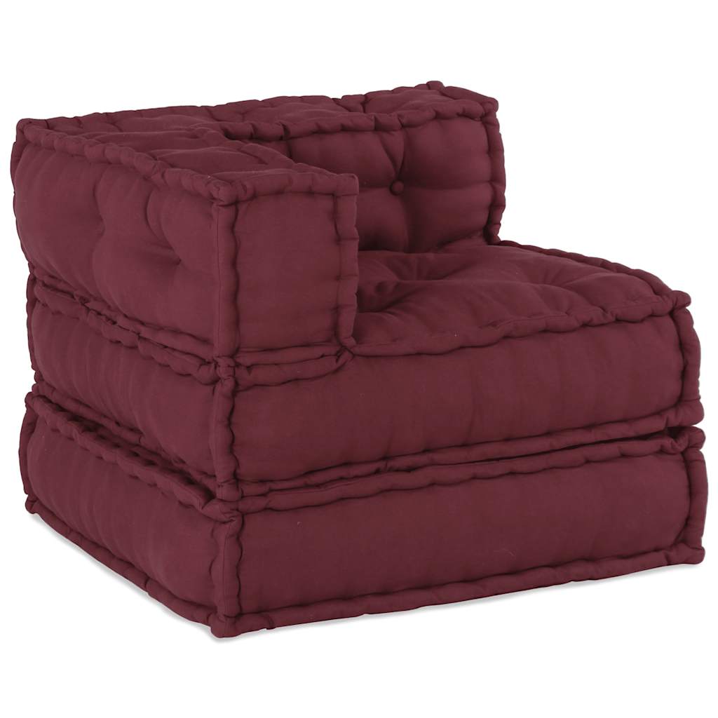 modulær sofaenhed stof 70x70x54 brunrød