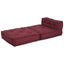 modulær sofaenhed stof 70x70x54 brunrød