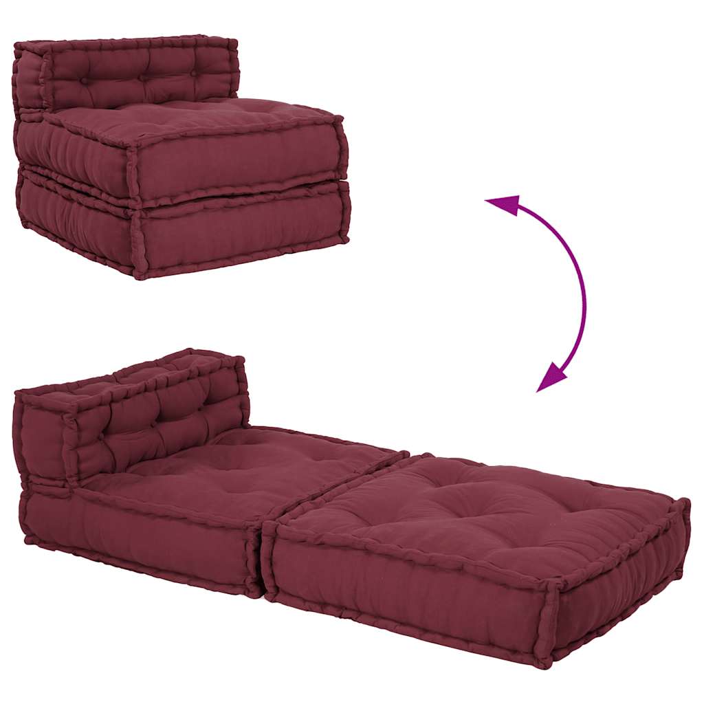 modulær sofaenhed stof 70x70x54 brunrød