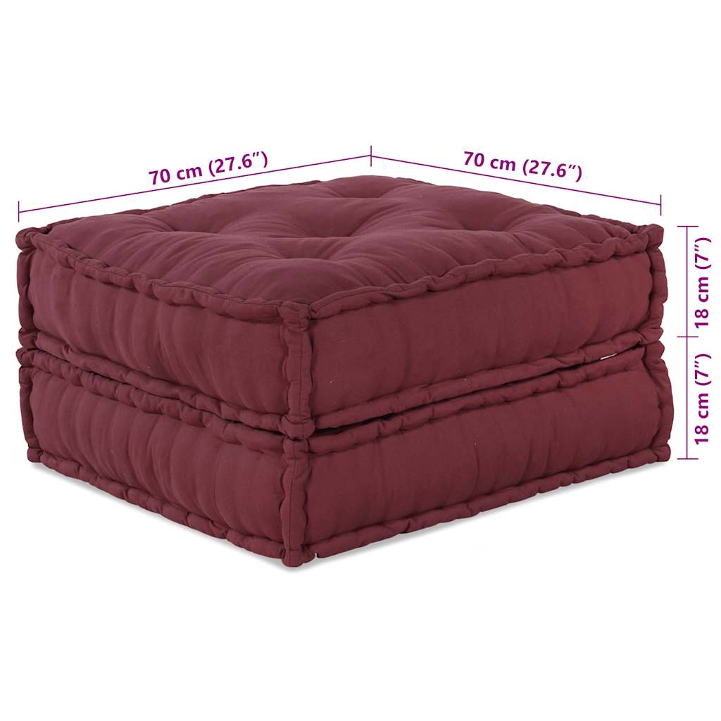 modulær sofaenhed stof 70x70x36 brunrød