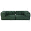 2-personers modulsofa stof 140x70x36 grøn