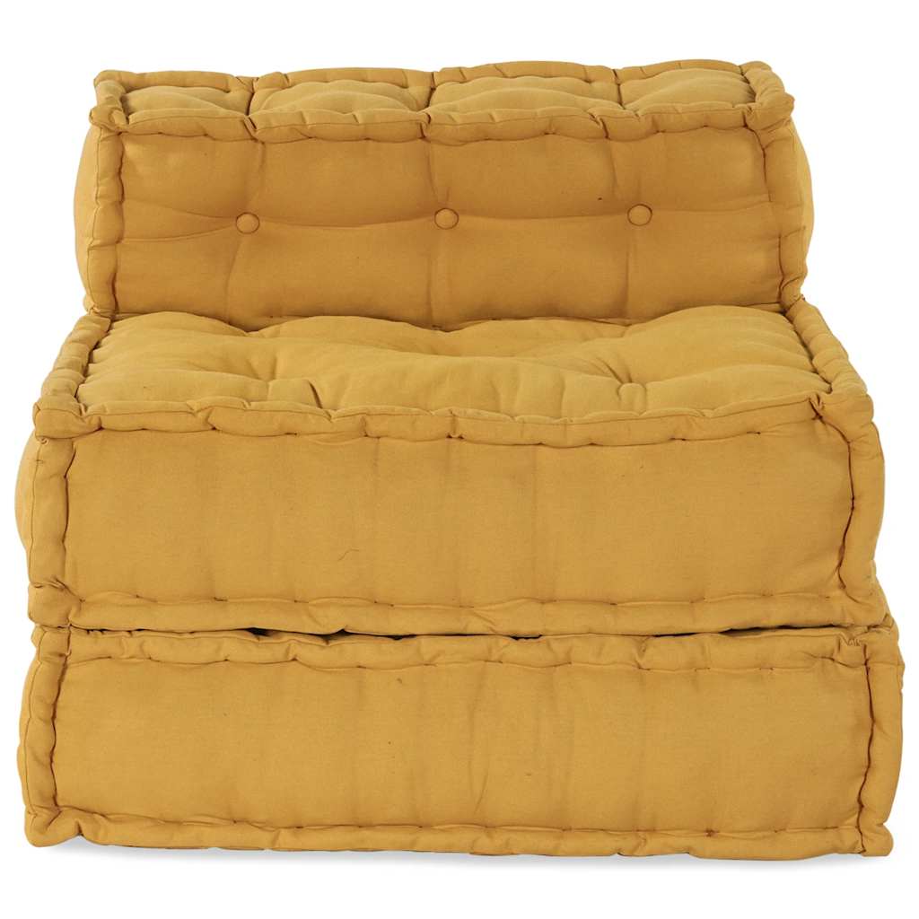 modulær sofaenhed stof 70x70x54 gul