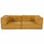 2-personers modulsofa stof 140x70x36 gul