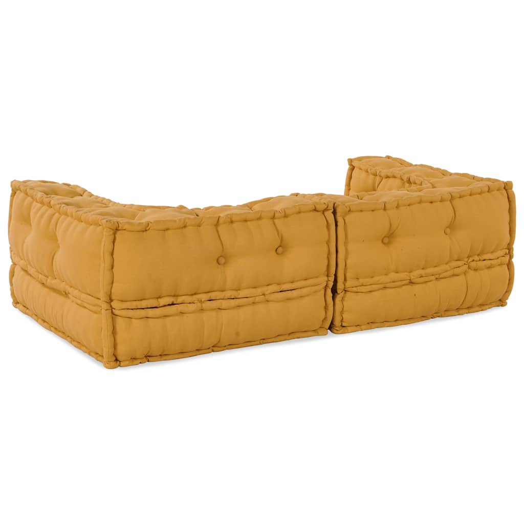 2-personers modulsofa stof 140x70x36 gul