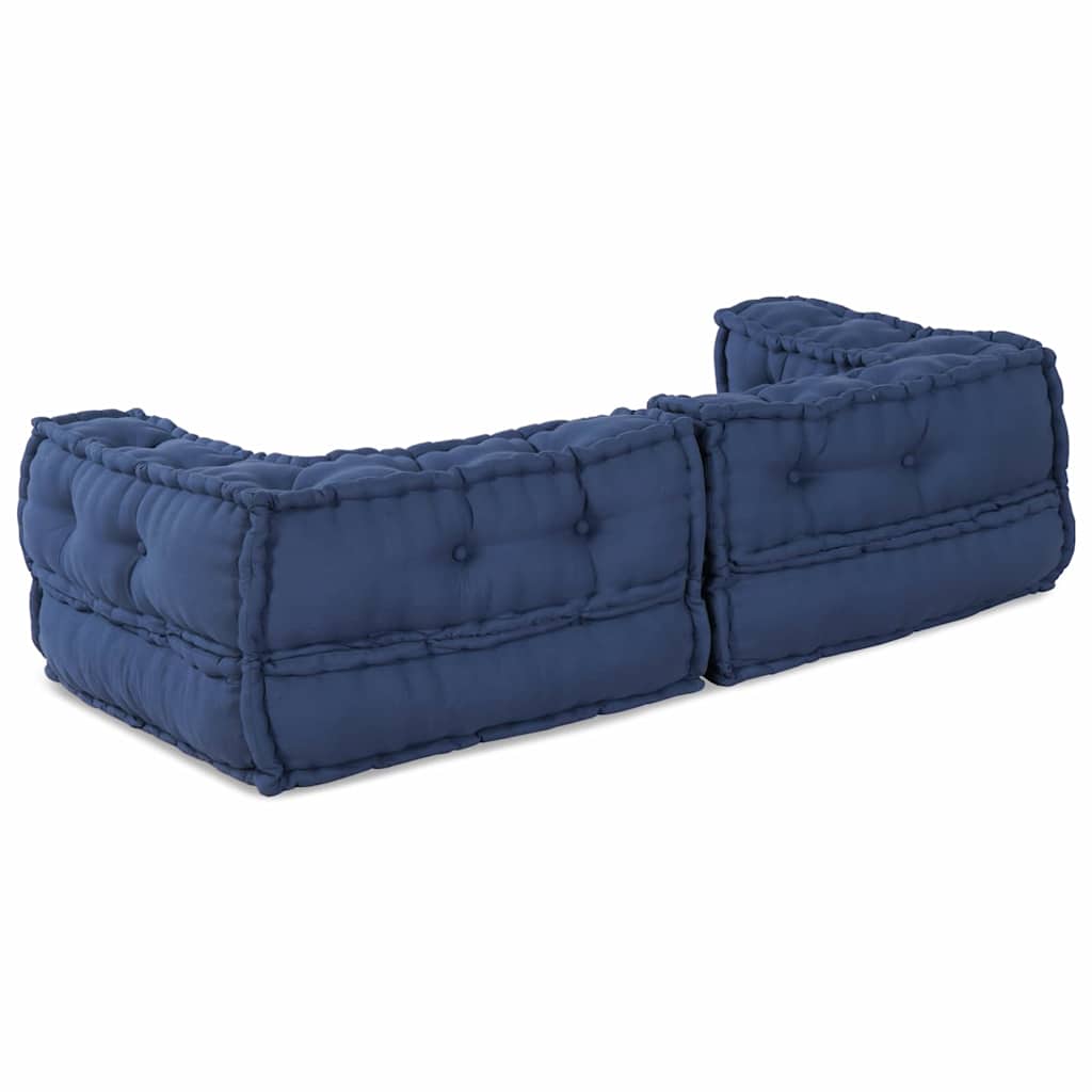 Modulssofa Enhed 3 pcs Indigo 140 x 70 x 36 cm Stof