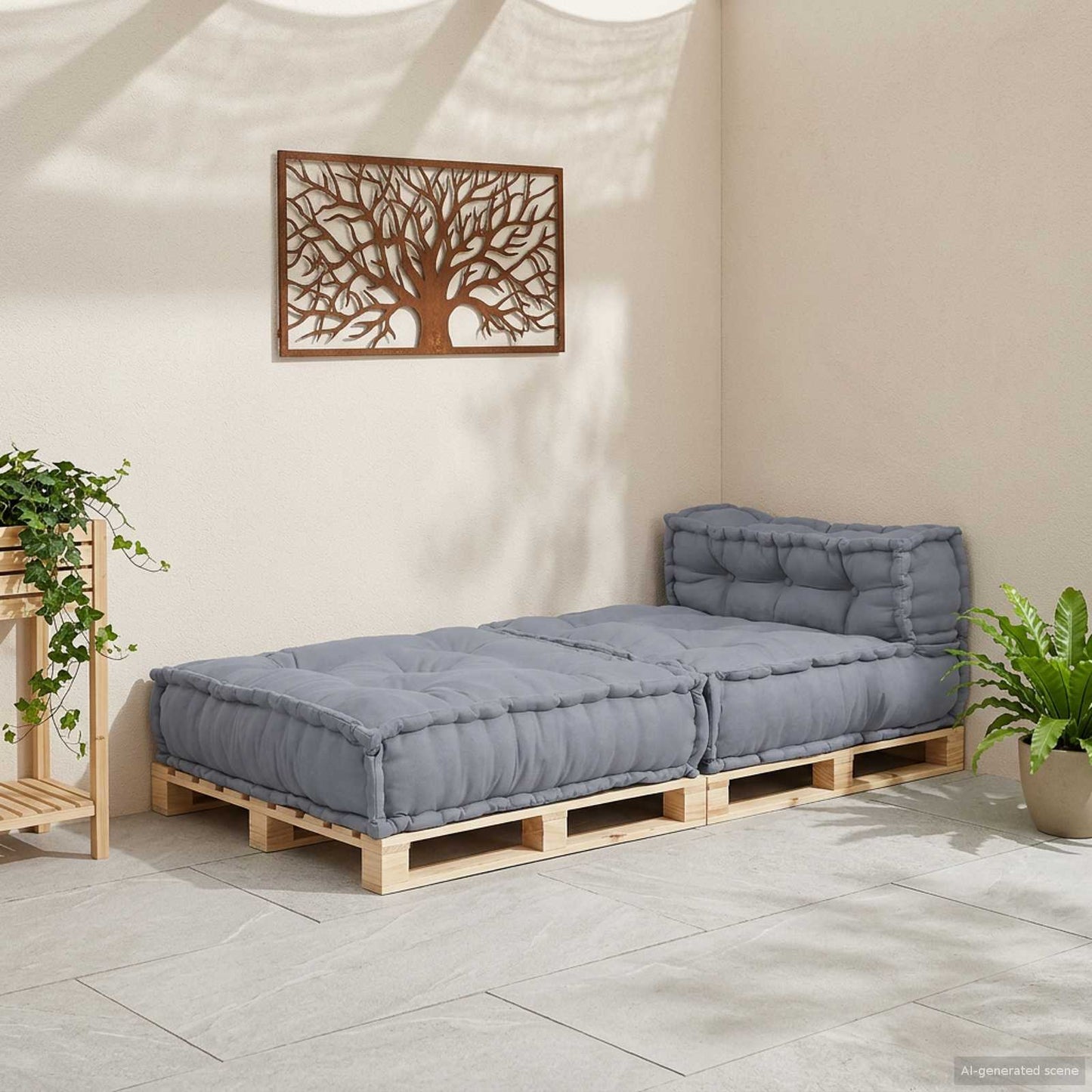Modulssofa Enhed Grå 70 x 70 x 56 cm Stof