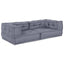 Modulssofa Enhed 3 pcs Grå 140 x 70 x 36 cm Stof