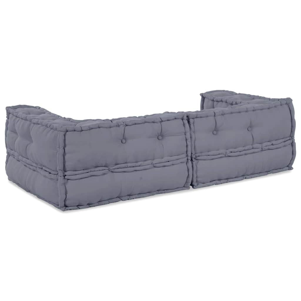 Modulssofa Enhed 3 pcs Grå 140 x 70 x 36 cm Stof