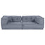 Modulssofa Enhed 3 pcs Grå 140 x 70 x 36 cm Stof