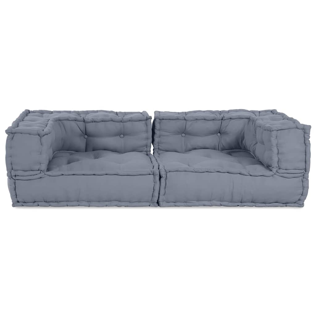 Modulssofa Enhed 3 pcs Grå 140 x 70 x 36 cm Stof