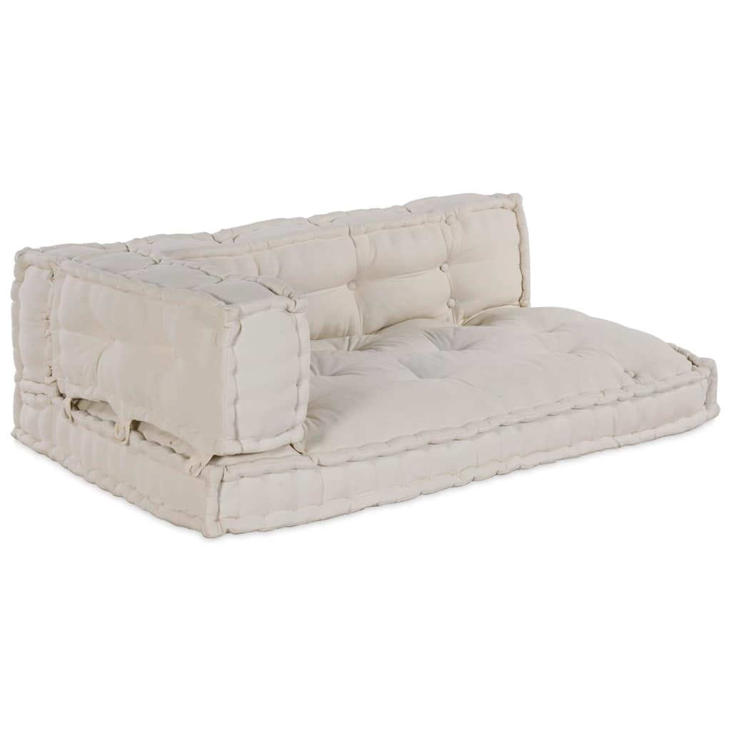 Palle Sofa Pude 3 pcs Cremefarvet 120 x 80 x 34 cm Stof