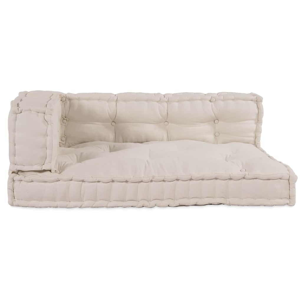 Palle Sofa Pude 3 pcs Cremefarvet 120 x 80 x 34 cm Stof