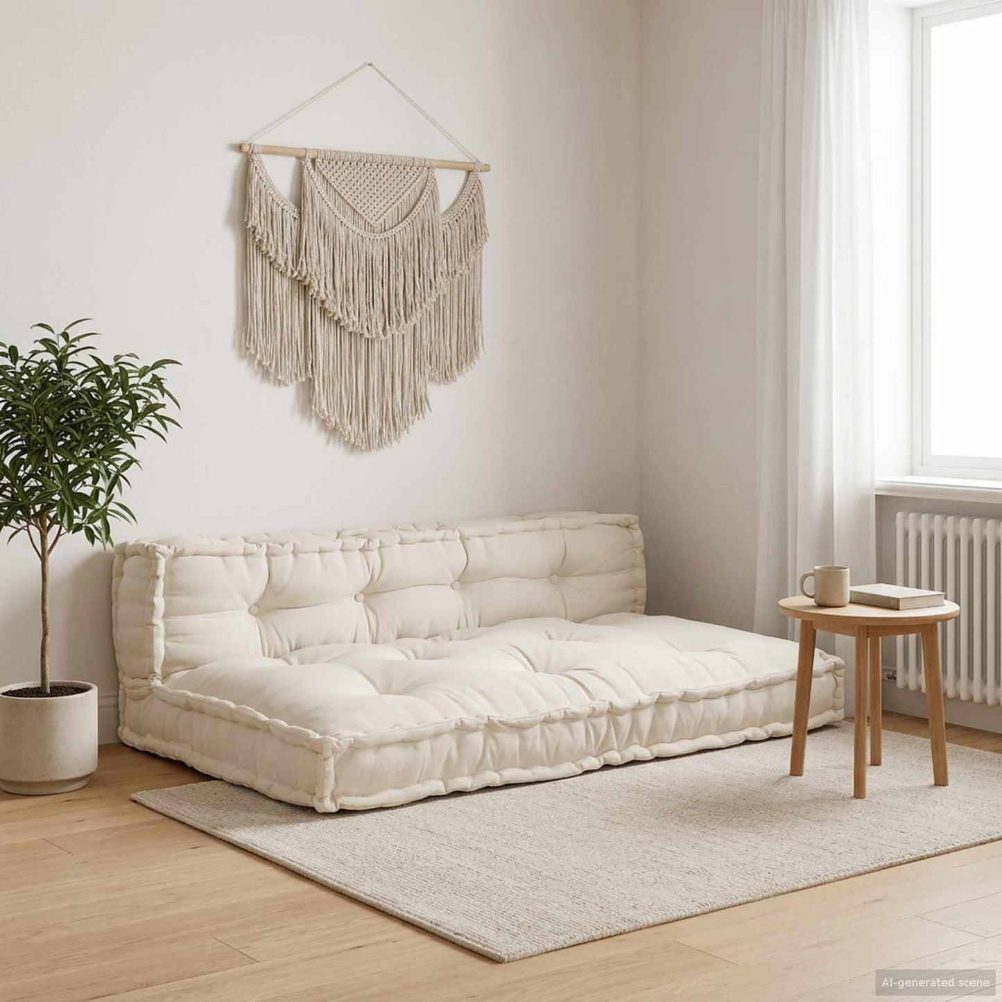 Palle Sofa Pude 2 pcs Cremefarvet 120 x 80 x 38 cm Stof
