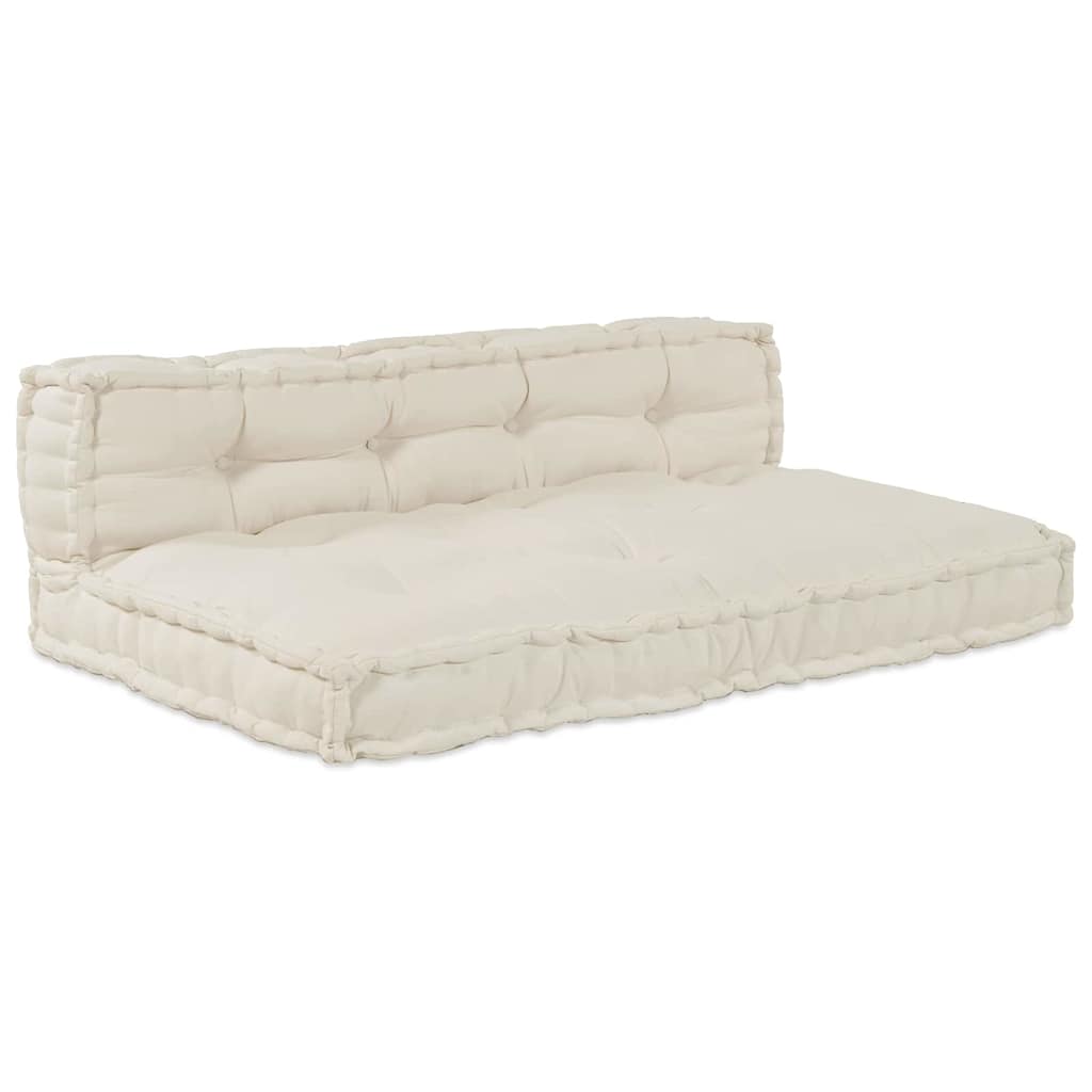 Palle Sofa Pude 2 pcs Cremefarvet 120 x 80 x 38 cm Stof