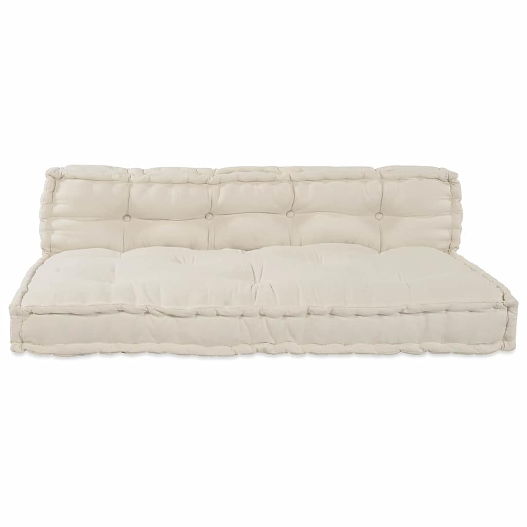 Palle Sofa Pude 2 pcs Cremefarvet 120 x 80 x 38 cm Stof
