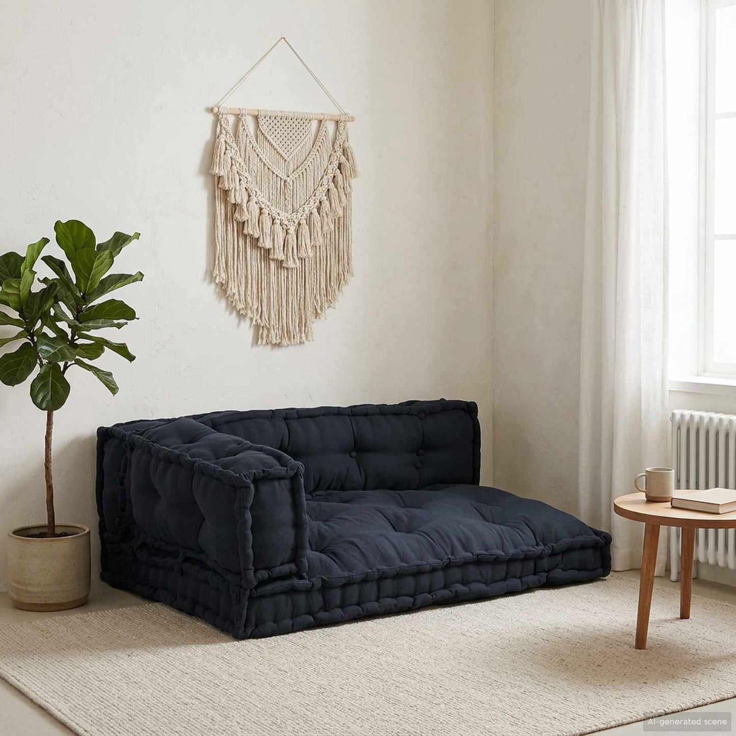 Palle Sofa Pude 3 pcs Antracit 120 x 80 x 38 cm Stof