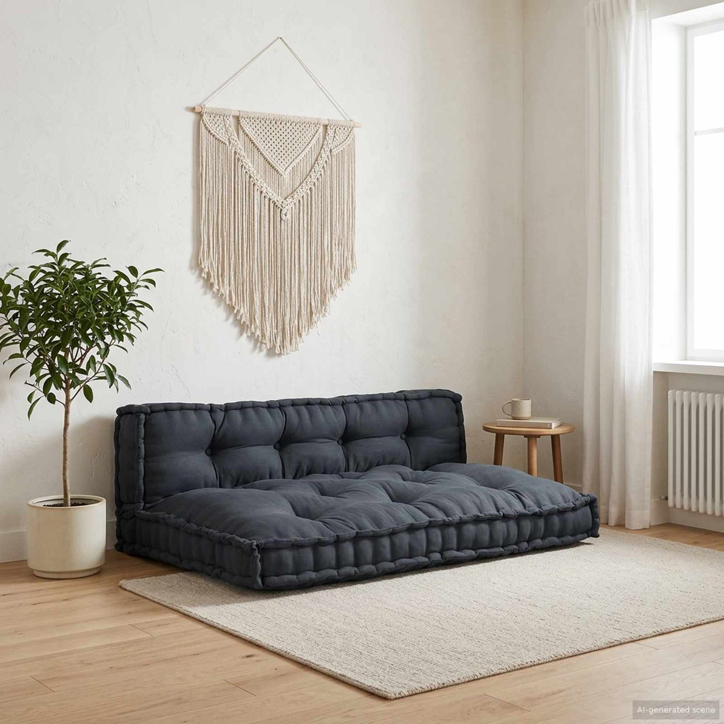 Palle Sofa Pude 2 pcs Antracit 120 x 80 x 38 cm Stof