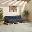 Palle Sofa Pude 2 pcs Antracit 120 x 80 x 38 cm Stof