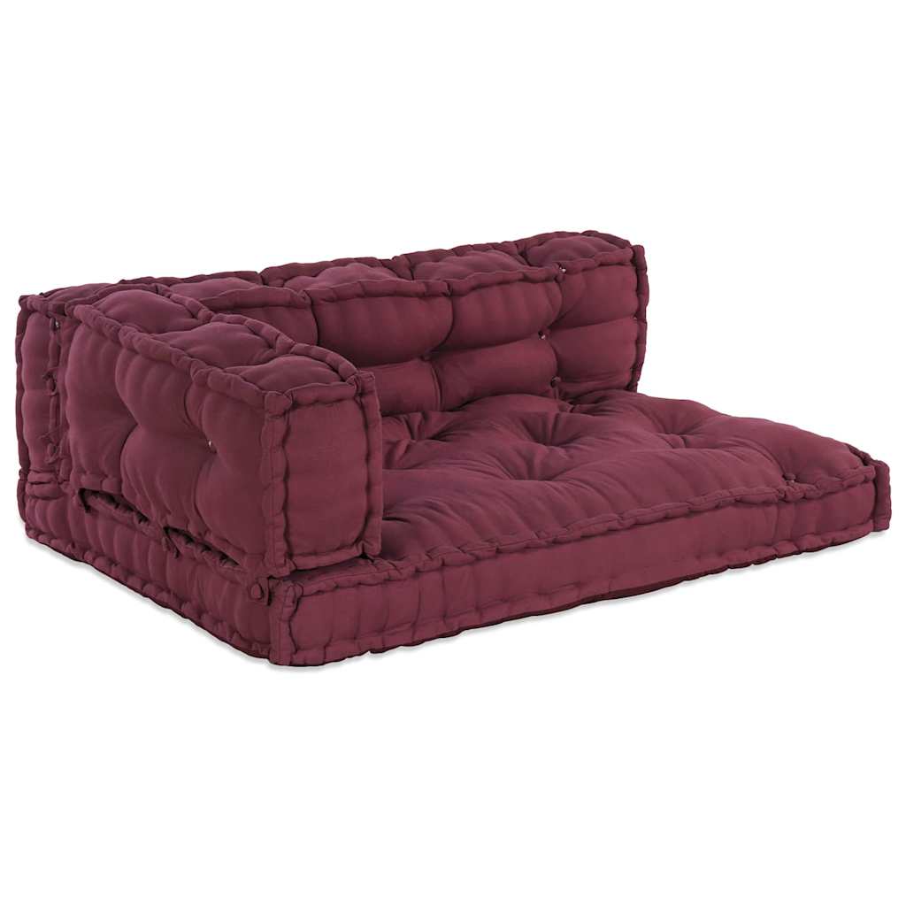 Palle Sofa Pude 3 pcs Bordeaux 120 x 80 x 38 cm Stof
